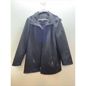 Andrew Marc Womens Water Repellent Jacket Black XXL 4 Way Stretch Detachable Hoo